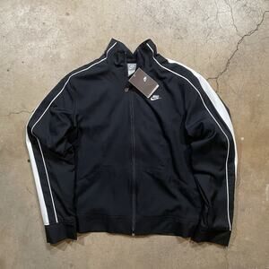 Nike Mens M Long Black Full Zip Athletic Jacket Track Jacket NWT